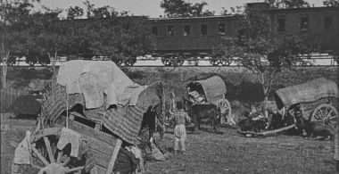 Compilation of footage of the monastery on Mount Athos and refugee camps in Thessaloniki