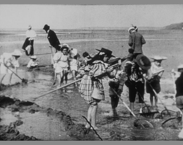Children Digging for Clams